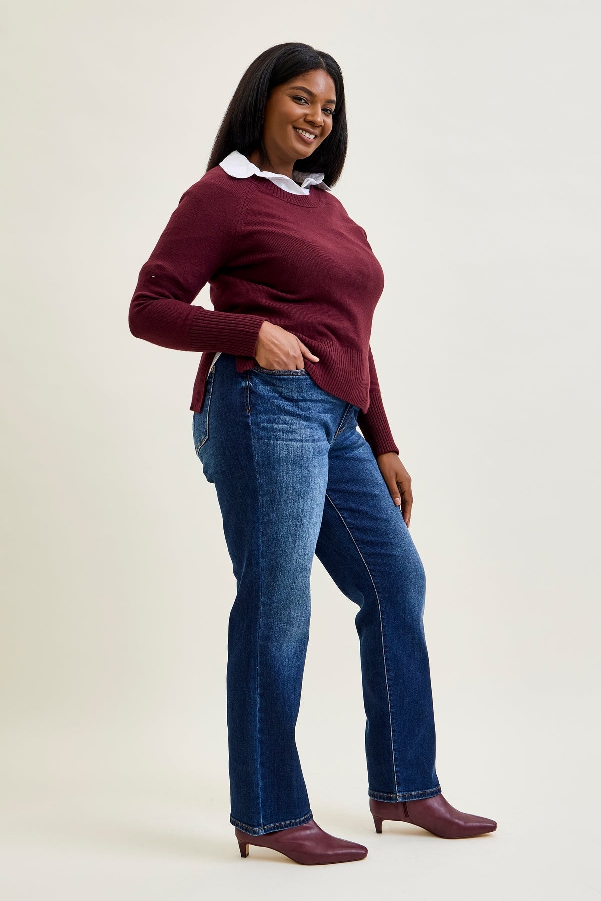 Tracy Vintage Wash ThermaDENIM Straight Fit Plus