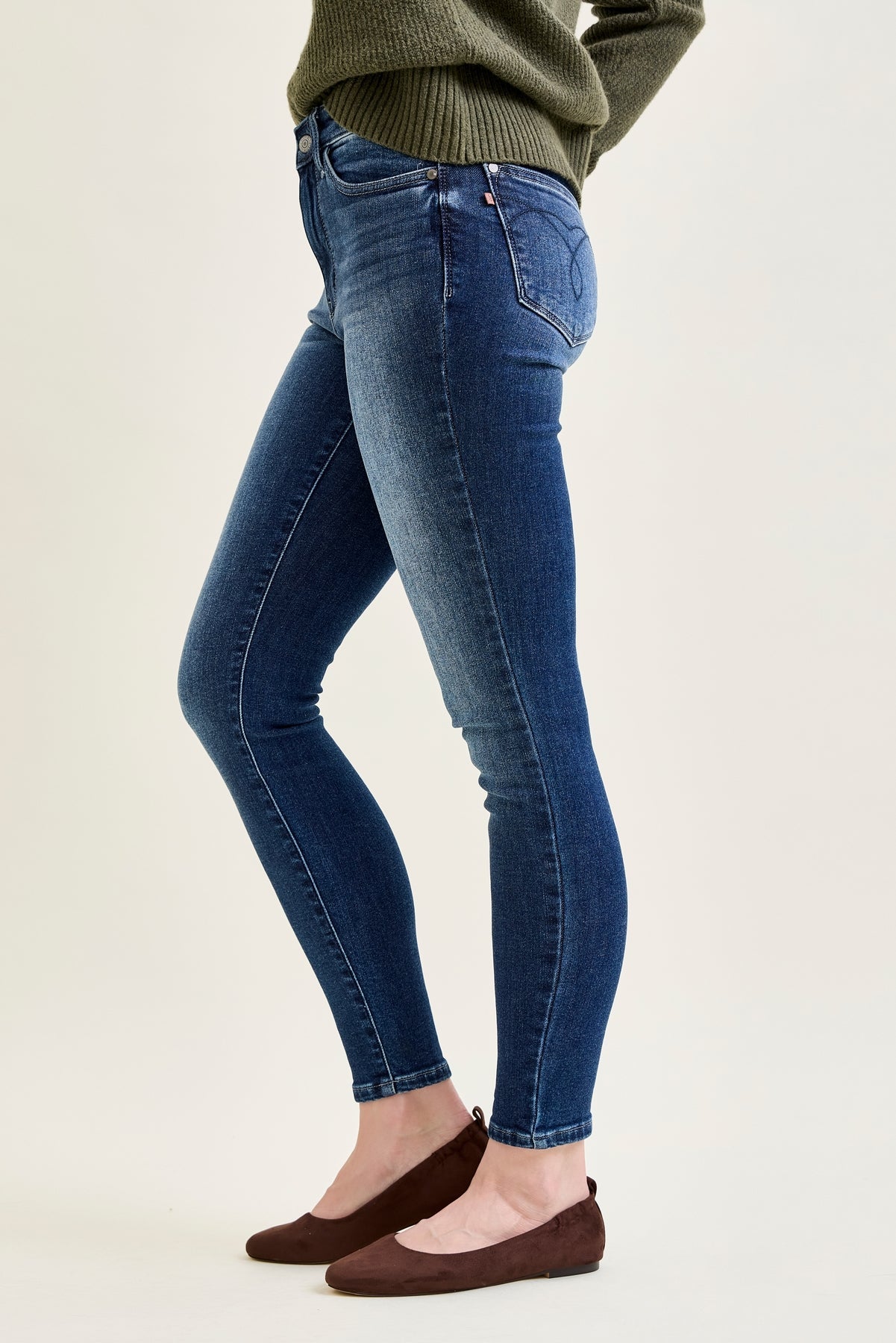 Lillian Mid Rise ThermaDENIM Skinny Jeans